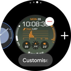 Press the required watch face. Press the required watch face.