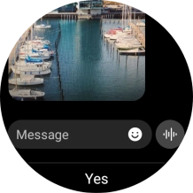 Press the record message icon and follow the instructions on the screen to record and send the required reply.