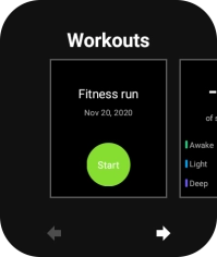 Slide your finger left on the screen.
