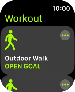 Press the required training activity to start it.