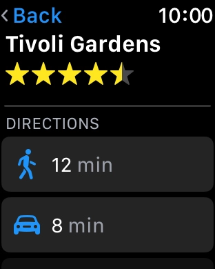 Press the required mode of transportation.