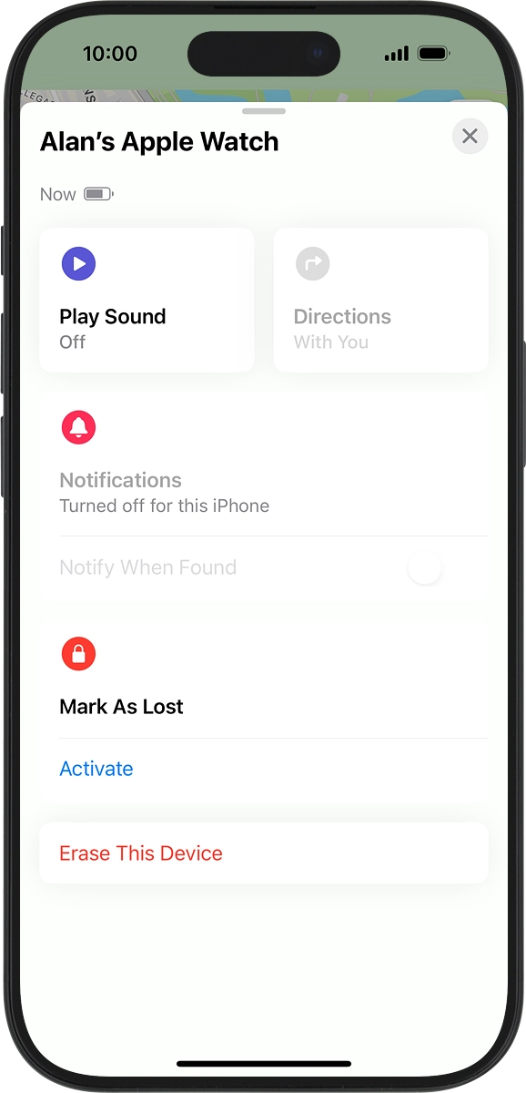 On your phone: Press Play Sound.