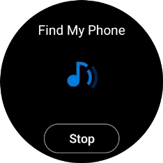 Press Stop when you've found your phone. Press Stop when you've found your phone.