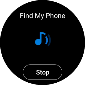 Press Stop when you've found your phone. Press Stop when you've found your phone.