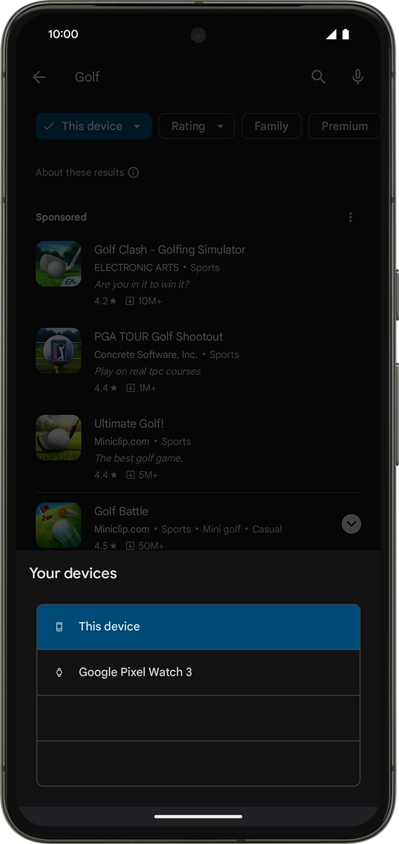 On your phone: Press Google Pixel Watch 3.