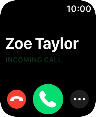 Press the Digital Crown when you get a call.