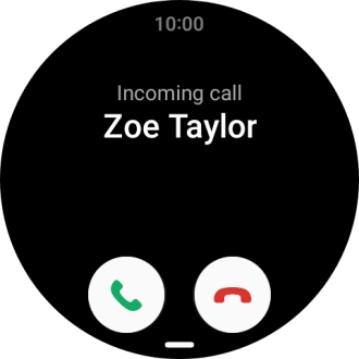 Press the accept call icon and slide your finger upwards to answer the call.