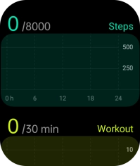 The number of steps for the day is displayed below Steps.
