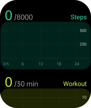 The number of steps for the day is displayed below Steps.