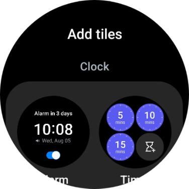 Press the required widget to add it. Press the required widget to add it.