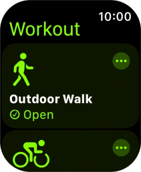 Press the required training activity to start it.