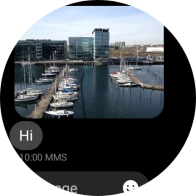 Press and hold the required message for a moment.
