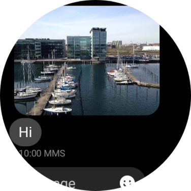 Press and hold the required message for a moment.