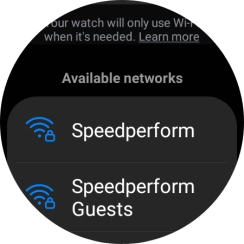 Press the required Wi-Fi network.