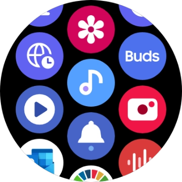 Press the music player icon.