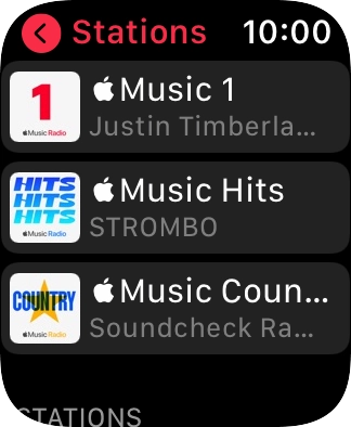Press the required radio station.