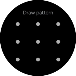 Slide your finger across the screen to connect at least four points and follow the instructions on the screen to create a pattern as lock code.
