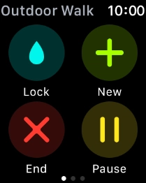 Press End to stop your training activity.