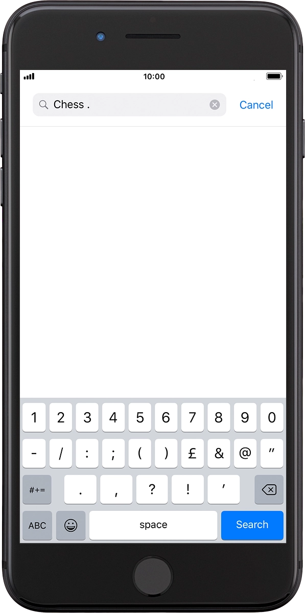 On your phone: Key in the name or subject of the required app and press Search.