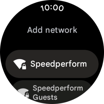 Press the required Wi-Fi network.