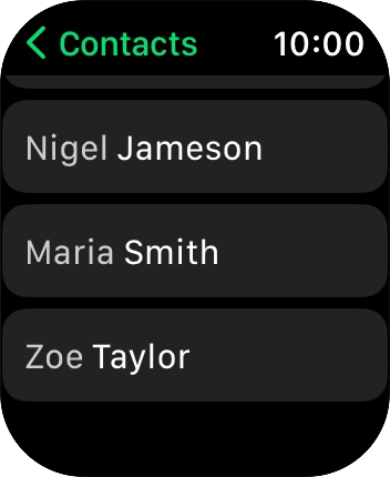 Press the required contact. Press the required contact.