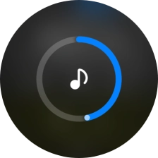 Slide the circle to select the required volume.