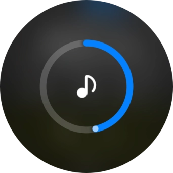 Slide the circle to select the required volume.