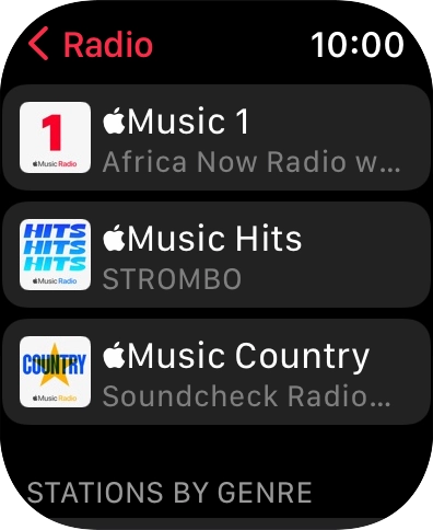 Press the required radio station.