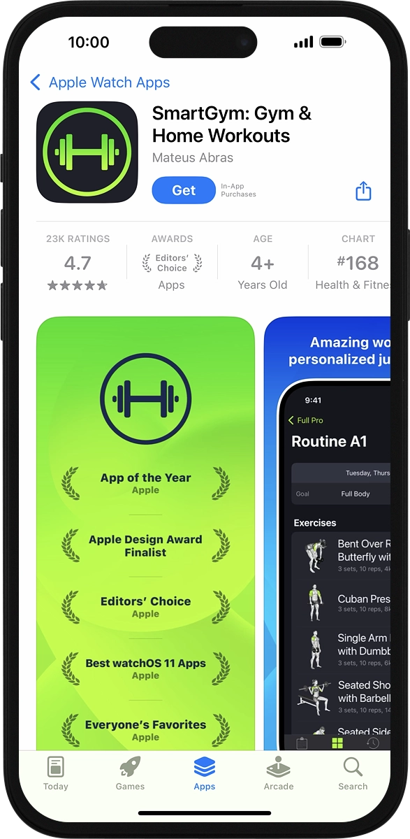 On your phone: Press Get and follow the instructions on the screen to install the app.