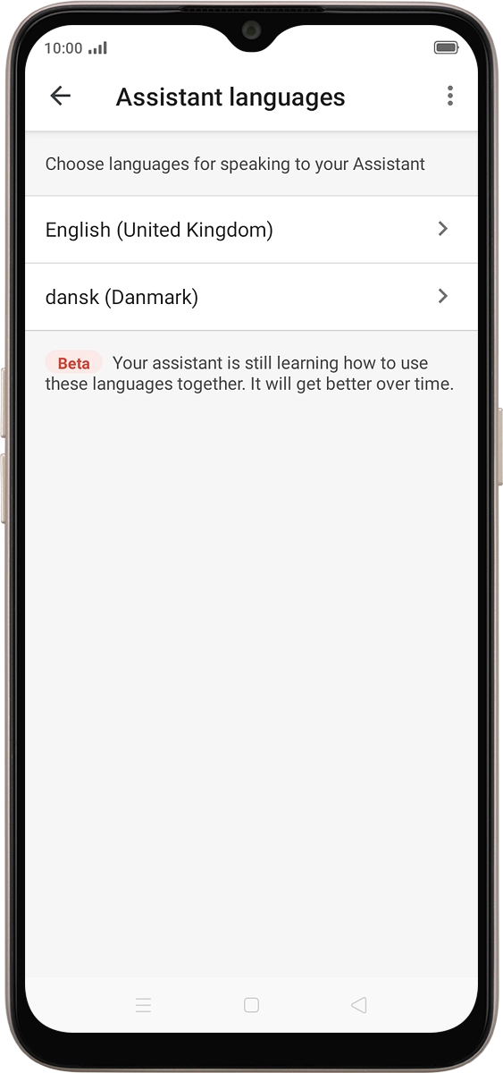 On your phone: Press arrow left.