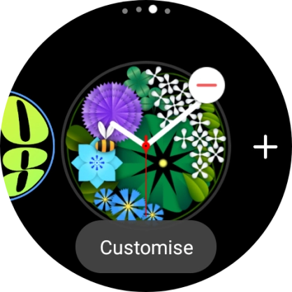 Press the required watch face to add it.