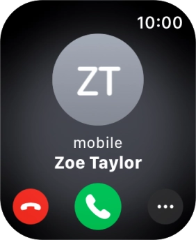 Press the Digital Crown when you get a call.