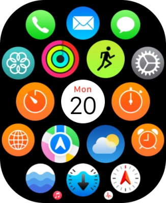 Press the message icon. Press the message icon.