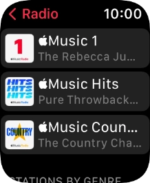 Press the required radio station.
