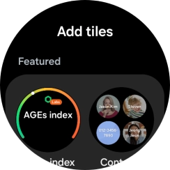 Press the required widget to add it. Press the required widget to add it.