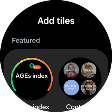 Press the required widget to add it. Press the required widget to add it.