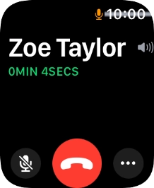 Press the end call icon.