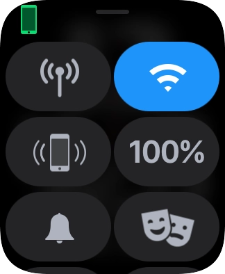Press the find phone icon to send a signal to your phone.