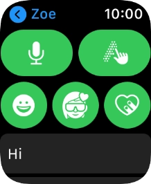 Press the microphone icon and follow the instructions on the screen to record and send the message.