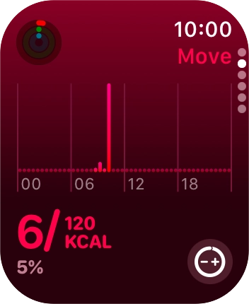 Keep sliding upwards to see the number of steps, distance and number of floors you've covered.