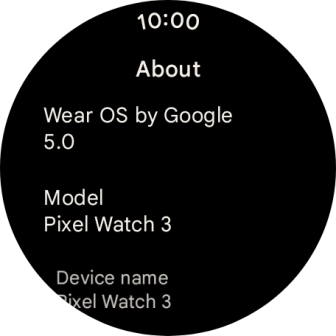 The software information is displayed.