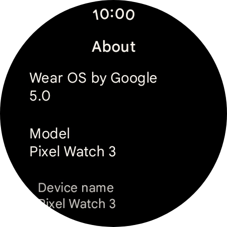 The software information is displayed.