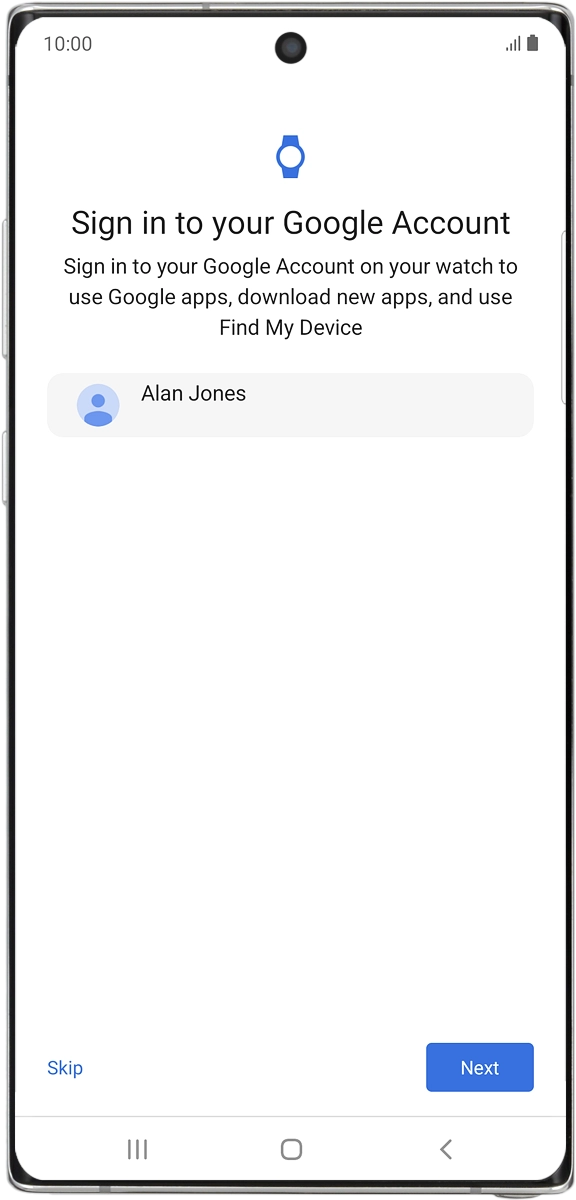 On your phone: Press the required Google account.