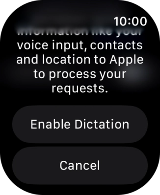 Press Enable Dictation.