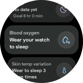 Your blood oxygen saturation is displayed below Blood oxygen.