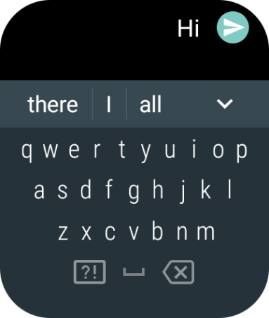 Press the send icon.
