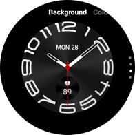 Slide your finger on the screen to change between the different designs. Slide your finger on the screen to change between the different designs.
