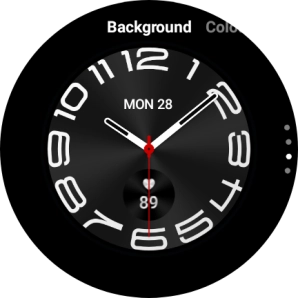 Slide your finger on the screen to change between the different designs. Slide your finger on the screen to change between the different designs.