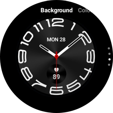 Slide your finger on the screen to change between the different designs. Slide your finger on the screen to change between the different designs.