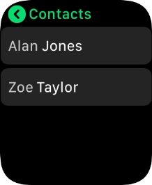 Press the required contact. Press the required contact.
